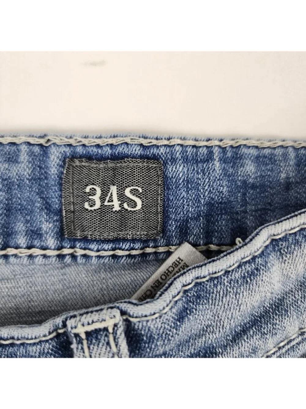 BKE Jeans Men 34S Blue Tyler Straight Leg Light Wash Denim (34x29)
